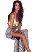 Sexy Stripped Print Maxi Skirt